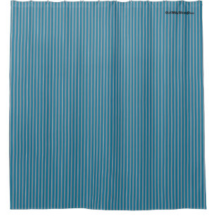 HAMbyWG - Shower Curtain - Stripe Aqua and Grey
