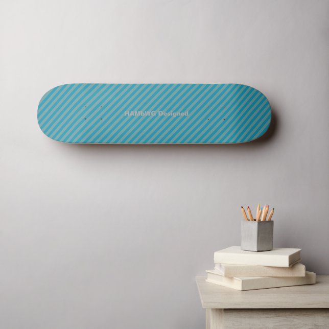 HAMbyWG - Skateboard - Aqua Stripes (Wall Art (Horz))