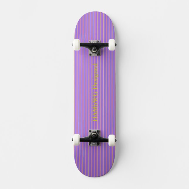 HAMbyWG - Skateboard - Violet Stripes (Front)