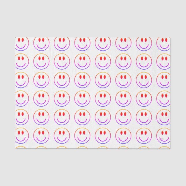 HAMbyWG - Smile face  Rainbow Effect Tissue Paper (Front)