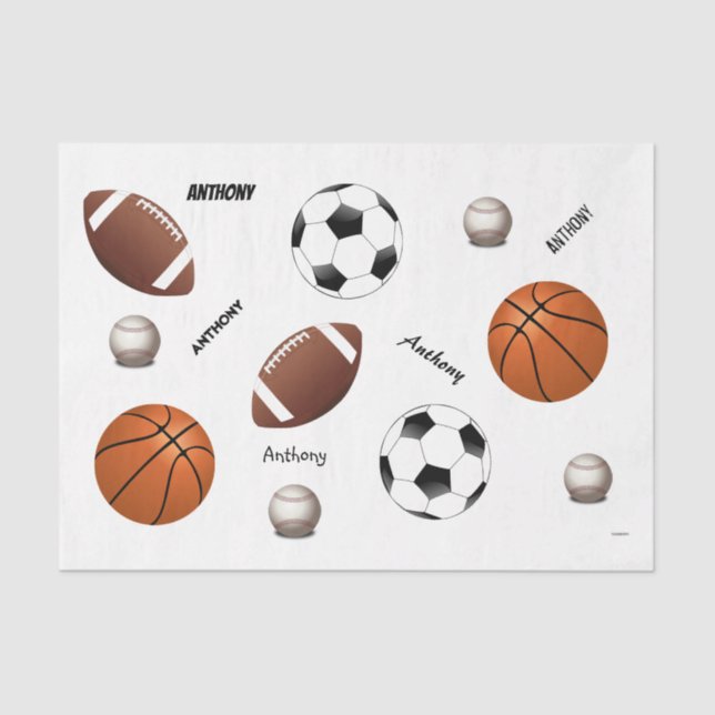 HAMbyWG Sports Themed Tissue Paper (Front)