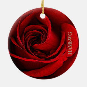 HAMbyWG Square Ornament - Red Rose