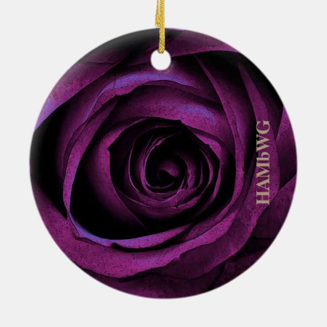 HAMbyWG Square Ornament - Violet Rose (Back)