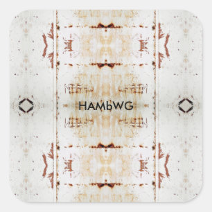 HAMbyWG - Stickers - Distressed White Logo