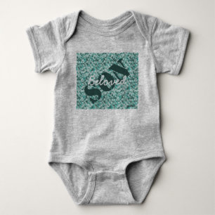 HAMbyWG - T-Shirt - Beloved Son Teal Camouflage Baby Bodysuit