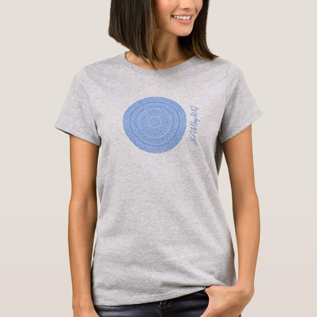 HAMbyWG - T-Shirt -  Boho Circlein Light Blue (Front)