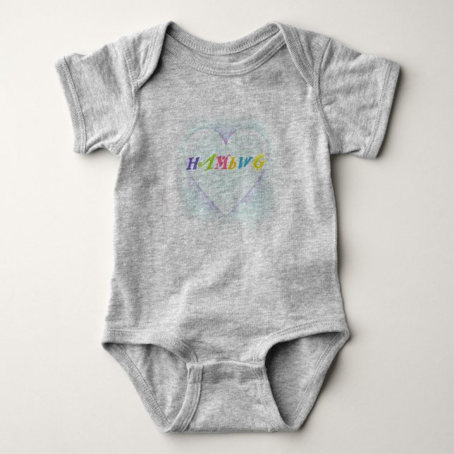 HAMbyWG - T-Shirt - HAMbWG Logo/Heart Baby Bodysuit (Front)