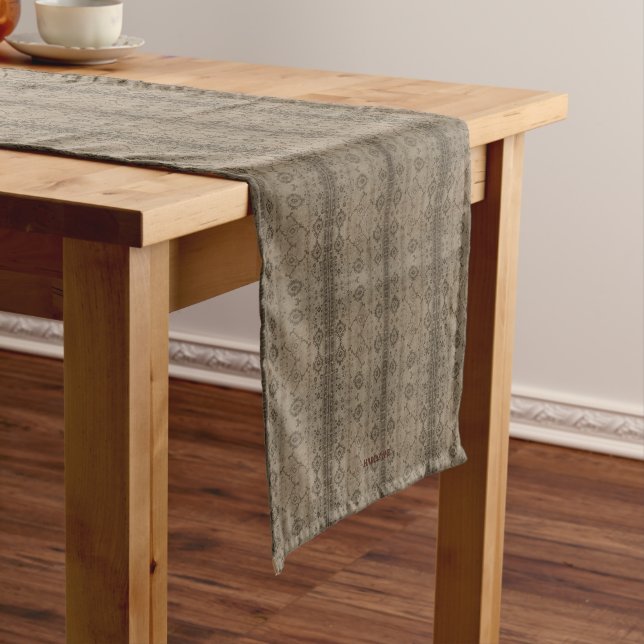 HAMbyWG  Table Runner - Tiny Tribal Design (In Situ)