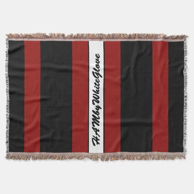 HAMbyWG - Throw Blanket Black & Rich Red (Front)