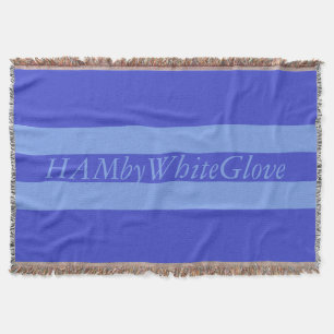 HAMbyWG - Throw Blanket Bright Blue & Blue Logo
