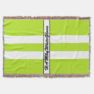 HAMbyWG - Throw Blanket Bright Lime & White Logo