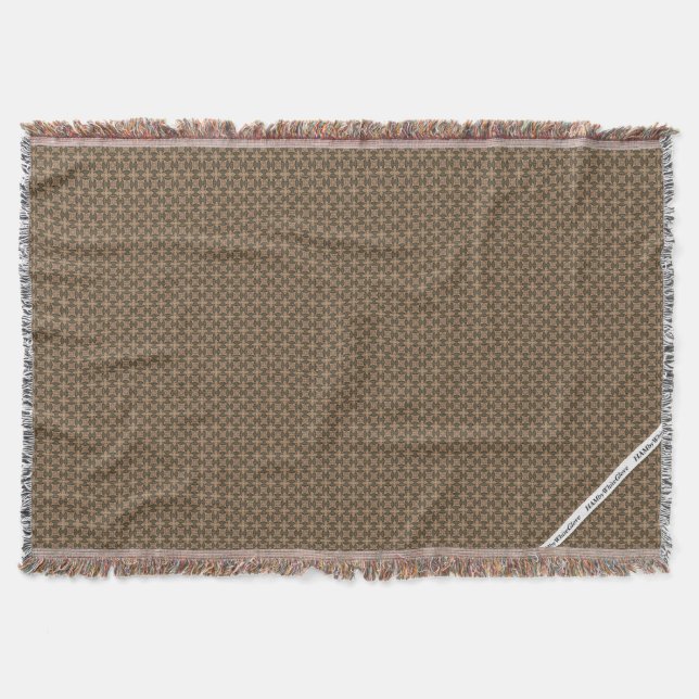 HAMbyWG - Throw Blanket  Modern Tan & Jade (Front)