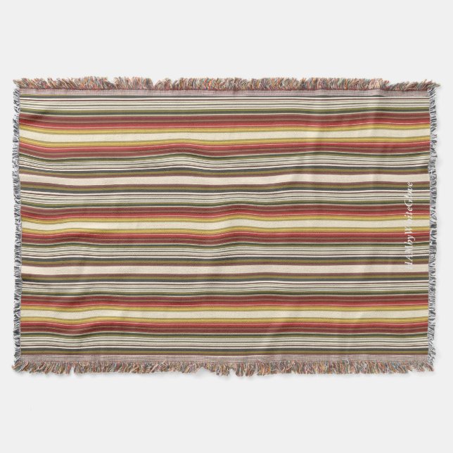 HAMbyWG - Throw Blanket - Multi- Colour Stripes (Front)