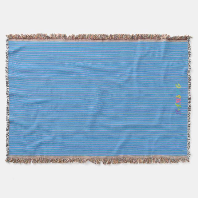 HAMbyWG - Throw Blanket - Play Sky Blue w logo (Front)