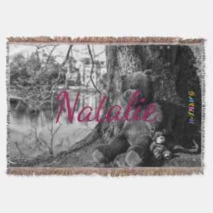 HAMbyWG - Throw Blanket - Teddy Bears w your name
