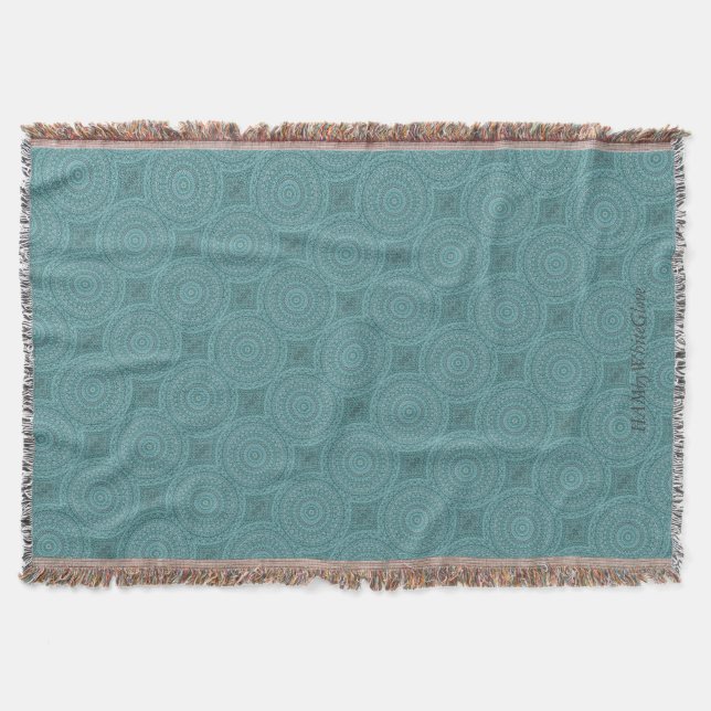 HAMbyWG - Throw Blanket - Turquoise Mandala (Front)