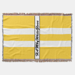 HAMbyWG - Throw Blanket Yellow & White  w Logo