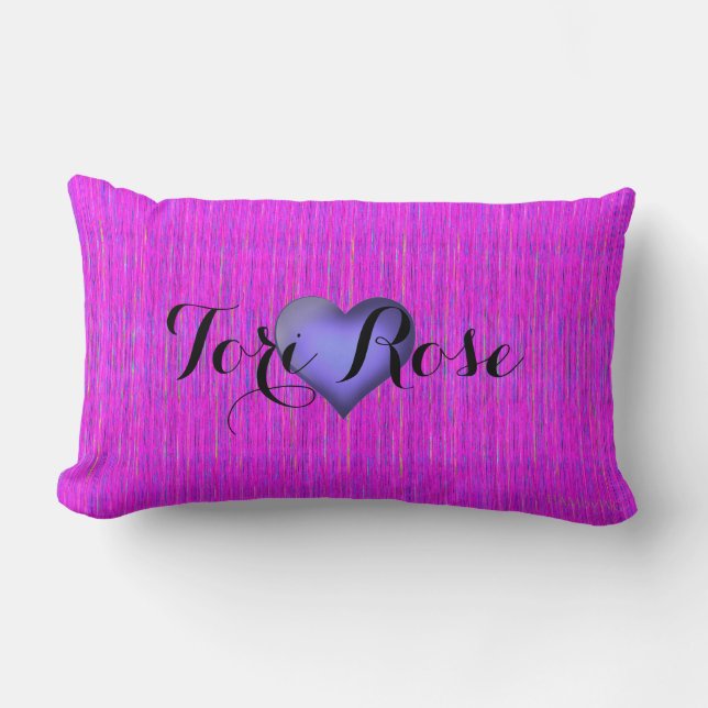 HAMbyWG - Throw Pillow - Pink Violet w Name (Front)