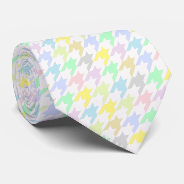 HAMbyWG - Tie - Pastel Houndstooth (Rolled)