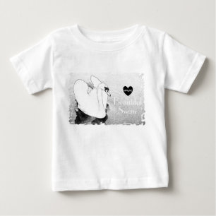 HAMbyWG - Toddler Ruffle Dress - Beautiful Swan Baby T-Shirt