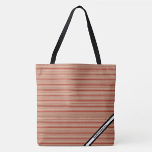 HAMbyWG - Tote Bag -Orange Red Horizontal Stripe