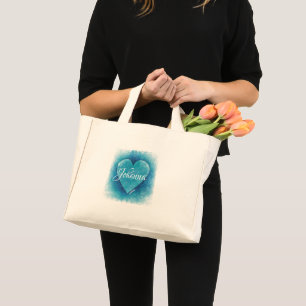 HAMbyWG - Tote Bag - Turquoise Heart w Name