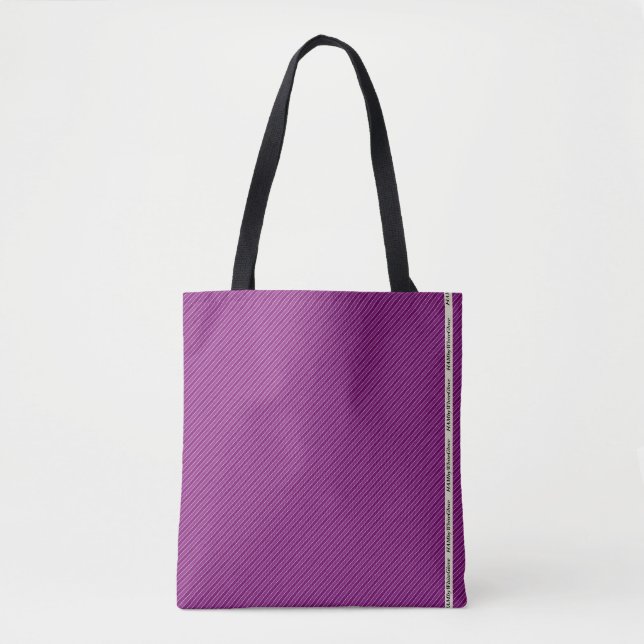 HAMbyWG - Tote - Tiny diagonal two tone stripe! Bag (Front)