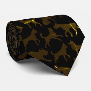 HAMbyWG - Vintage Look Dogs on a black Tie