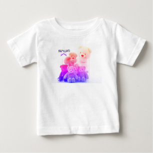 HAMbyWG Violet Faded Teddy Bears Baby T-Shirt