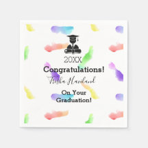 HAMbyWG - Watercolor Paper Napkin - Graduation