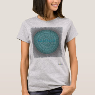 HAMbyWG - Womens  Boho Circle in Deep Aqua T-Shirt