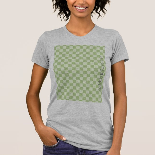 HAMbyWG - Women's T-Shirt - lime Chequered (Front)