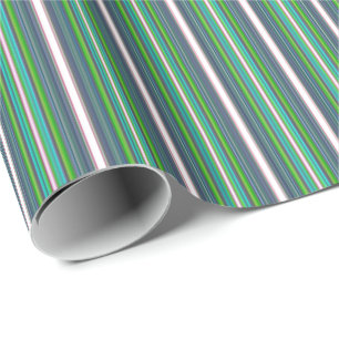 HAMbyWG - Wrapping Paper - Navy Lime White Stripes
