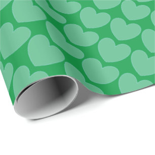 HAMbyWG Wrapping Paper - Two Tone Green Hearts