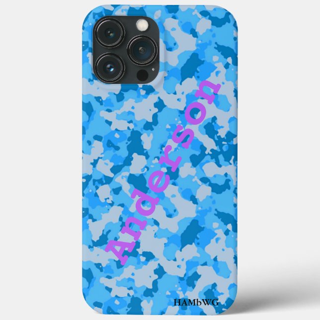 HAMbyWG  Xtreme Phone Case -  Blue Camouflage (Back)