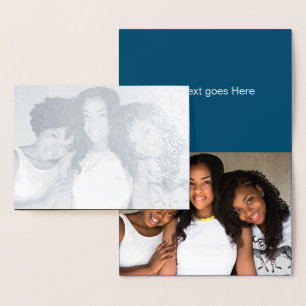 HAMbyWG Your Photo Silver Foil Card
