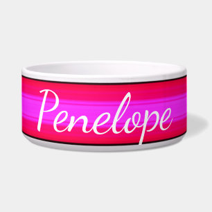 HAMbyWhiteGlove - Dog food Bowl Hot Hot Pink Pink