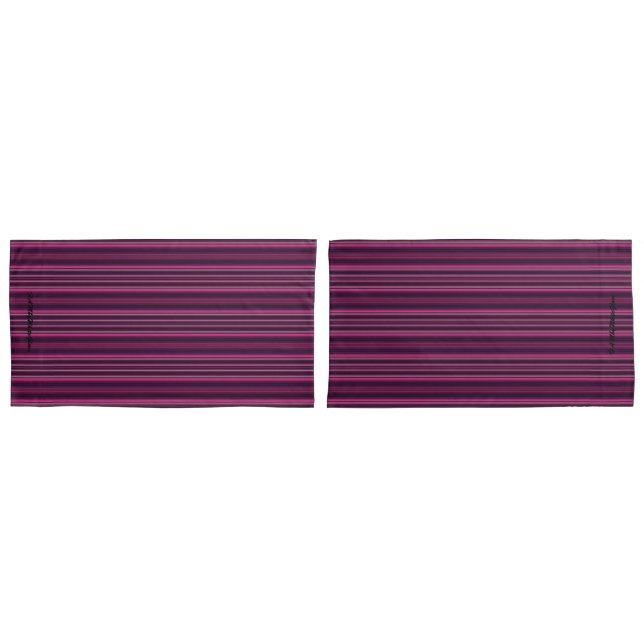 HAMbyWhiteGlove - Pillow Cases - Pink Stripe (Front-Set)