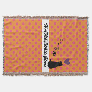 HAMbyWhiteGlove - Throw Blanket Pink Orange Polka