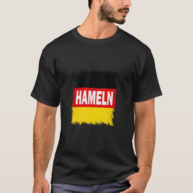 Hameln   Germany With German Flag T-Shirt (Front)