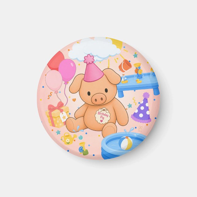 Hamhock's Pink Splashtastic! Storybook Magnet (Front)