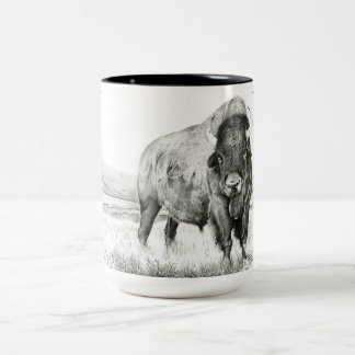 Hamilton ~ American Bison Two-Tone Coffee Mug