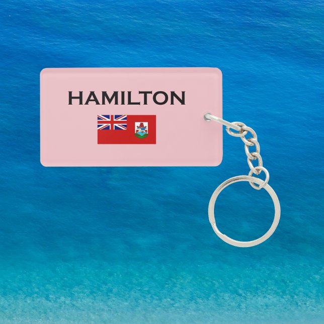 Hamilton Bermuda Country Flag Light-Colour Key Ring (Creator Uploaded)