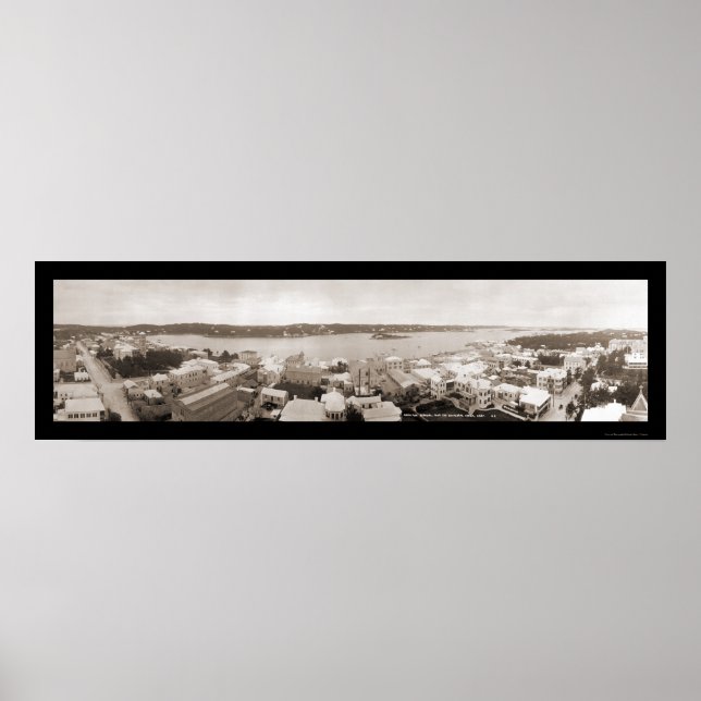 Hamilton Bermuda Tower Photo 1911 Poster (Front)