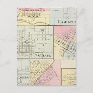 Hamilton, Carthage, Bushnell, Lincoln and LaHarpe Postcard