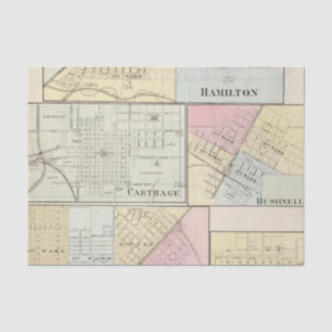 Hamilton, Carthage, Bushnell, Lincoln and LaHarpe Tissue Paper