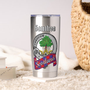 Hamilton Clan Badge & Tartan Insulated Tumbler