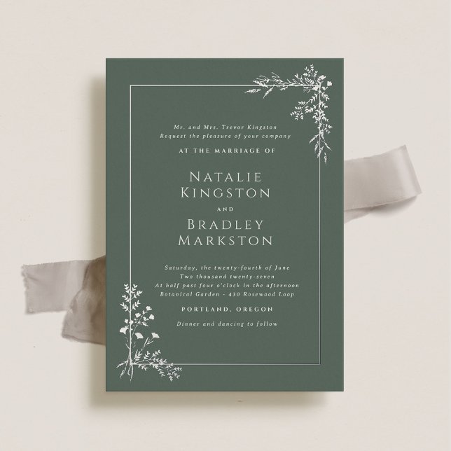 Hamilton Elegant Sage Silver Foil Greenery Wedding (Creator Uploaded)