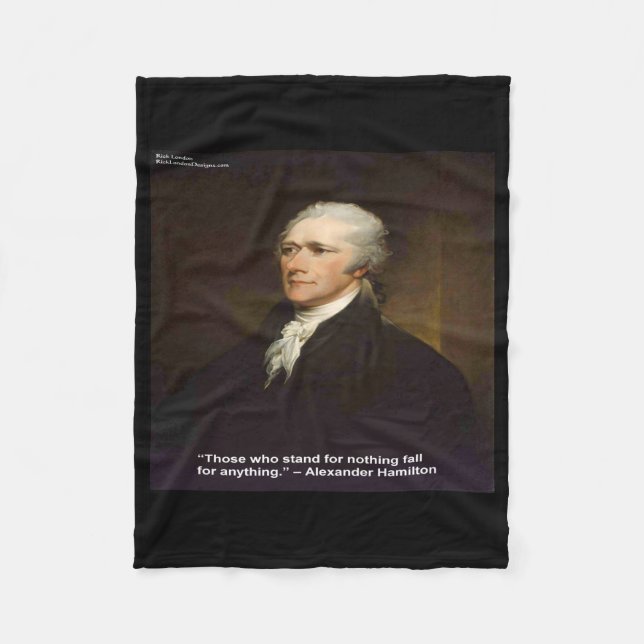 Hamilton "Fall For Anything" Quote Fleece Blanket (Front)