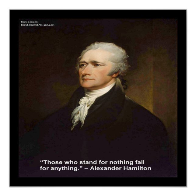 Hamilton "Fall For Anything" Quote Poster (Front)